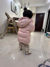笛莎（DEESHA）童裝女童和暖系列三防中長版防寒羽絨服2024冬季新款女寶時尚外套 泡芙粉 90 曬單實拍圖