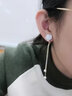 QMXD925銀花朵流蘇耳釘女輕奢小眾高級(jí)感耳環(huán)耳墜2025新款閨蜜耳飾品 山茶花流蘇耳環(huán)【兩只價(jià)】 曬單實(shí)拍圖