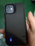 阿木木【直營正品】適用 iphone超薄充電寶手機殼蘋果背夾式電池移動電源無線一體充電殼便攜迷你 蘋果12mini磨砂黑大容量【帶支架】 曬單實拍圖