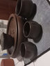 水墨紫砂陶瓷功夫小茶杯套裝茶碗品茗杯建單茶具紫砂斗笠主人茶盞 6個(gè)單字禮盒裝(中國紅)特惠款 曬單實(shí)拍圖