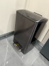 五月花垃圾桶全身优质410不锈钢脚踏带盖客厅厨房卫生间办公室15L钨钢黑 实拍图