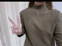 雅鹿半高領(lǐng)加絨毛衣女打底衫2025新款秋冬內(nèi)搭厚保暖針織衫女士上衣 駝色 XL 【推薦120-140斤】 曬單實(shí)拍圖