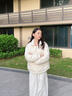 坦博爾輕薄羽絨服女短款寬松翻領(lǐng)襯衫外套女TBF330276D 蘭卡白 155/80A 曬單實(shí)拍圖