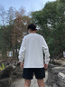 李寧衛(wèi)衣男春秋季新款棉質(zhì)圓領(lǐng)套頭衫休閑寬松男士長袖時尚打底衫外套 白色【春秋薄款-螺紋袖口】 L 曬單實拍圖