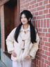 名創(chuàng)優(yōu)品（MINISO）加絨外套女冬季2024新款百搭潮流衣服復(fù)古小香風(fēng)小個(gè)子寬松型棉服 米白 M 160(推薦105-125斤) 曬單實(shí)拍圖