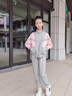 FNJ KIDS女童套裝秋冬新款洋氣中大童運動(dòng)衣服兒童棒球服兩件套 R802米色 150 (建議身高140-150cm) 曬單實(shí)拍圖