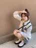 鹿依檸連衣裙女秋冬2024新款女裝韓系減齡?；▽W(xué)姐學(xué)院風(fēng)jk制服套裝裙子 馬甲+襯衫+百褶短裙 XL 曬單實(shí)拍圖