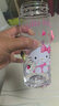 凱蒂貓兒童水杯女小學(xué)生上學(xué)專(zhuān)用雙飲吸管杯子男孩運動(dòng)便攜水壺瓶夏天 粉色KT貓-6718雙飲杯+3D貼 580ml 曬單實(shí)拍圖