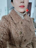 ANED2025新款羊羔毛腰帶皮毛一體外套女顆粒羊剪絨皮草大衣冬氣質(zhì)長款 泰迪棕 S 160 曬單實(shí)拍圖