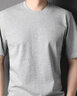 皮爾卡丹（pierre cardin）短袖男純棉t恤夏季重磅圓領(lǐng)寬松大碼純色半袖上衣100%全棉體恤衫 曬單實(shí)拍圖