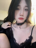 自由說黑色choker皮質(zhì)項(xiàng)圈女小眾百搭鈴鐺頸鏈子日常通勤朋克風(fēng)頸圈男 黑色 曬單實(shí)拍圖