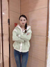 莫代爾棒球服外套女2025春秋冬新款加絨加厚初高中學(xué)生寬松百搭保暖上衣 淺綠色-加厚 加絨 L 100-120斤 曬單實拍圖