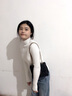 Jret半高領(lǐng)毛衣打底衫女秋冬2024年新款內(nèi)搭白色上衣修身百搭洋氣針織 白色 L 建議105~115斤 曬單實(shí)拍圖