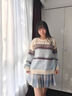 lagogo【抗起球】慵懶復(fù)古費(fèi)爾島針織衫女拉谷谷2024年冬款毛衣 混色 L 曬單實(shí)拍圖