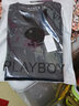 花花公子（PLAYBOY）長袖t恤男士春秋季新款潮流圓領(lǐng)寬松百搭衛(wèi)衣男簡約上衣打底衫男 黑色 Q-SYHH8722WY 2XL 180 曬單實(shí)拍圖