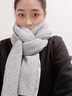 啄木鳥韓系純色針織圍巾男女2024新款冬季加厚保暖圍脖時尚百搭情侶禮物 中灰 曬單實拍圖