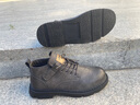 Jeep吉普男鞋冬季2025新款馬丁靴復古潮流工裝休閑皮靴百搭潮流高幫靴 太空灰色 41 曬單實(shí)拍圖