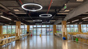 弗烙迪（FuLuodi）圓形圓環(huán)吊燈LED辦公室健身房造型燈店鋪工業(yè)風圓圈環(huán)形工程燈具 黑色直徑1800mm 180瓦 曬單實拍圖