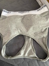Calvin Klein內(nèi)衣【七夕禮盒明星同款摩登引力帶】女ck輕運動美背文胸QF3785AD 020-椰青灰 L 推薦75D-85C 曬單實拍圖