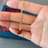 老鳳祥平安果黃金項鏈女足金蘋果紅瑪瑙吊墜七夕情人節(jié)禮物送女友老婆 足金小蘋果瑪瑙吊墜+贈S925鏈 曬單實拍圖