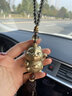 卡麗蒂（KALIDI）銅招財貓汽車(chē)掛件平安符車(chē)內裝飾品大氣女網(wǎng)紅可愛(ài)吊墜后視鏡精品 銅招財貓 -咖流蘇 曬單實(shí)拍圖