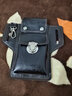 暢印新款男士手機包多功能穿皮帶掛鑰匙手機袋皮質(zhì)腰包腰間包防水工地 棕黃色升級版17.5厘米內手機 曬單實(shí)拍圖