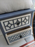 顧恩美式儲物柜客廳地中海床頭柜實(shí)木復古中古家具中式雜物柜2026新款 16宮格做舊藍E(抽屜款) 整裝 曬單實(shí)拍圖