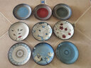 舍里美式陶瓷手繪西餐盤(pán)子圓盤(pán)彩色牛排盤(pán)湯盤(pán)菜盤(pán)沙拉盤(pán)微波爐餐盤(pán) 混色九個(gè)裝-平盤(pán) 8英寸 單個(gè)入 曬單實(shí)拍圖