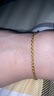 菜百首飾 黃金手鏈 簡(jiǎn)約百搭麻繩足金手鏈 計價(jià) 約5.80克約16厘米 曬單實(shí)拍圖