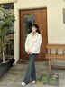 Calvin KleinJeans【防水】秋冬女士休閑ck大口袋鴨絨立領(lǐng)面包服羽絨服外套 YBI-牛乳白 XS 曬單實(shí)拍圖