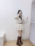 卓詩(shī)尼西部牛仔靴女2025年秋冬季新款皮帶扣顯瘦騎士靴不過(guò)膝長(cháng)筒靴子女 棕色-單里 37 曬單實(shí)拍圖