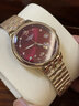 LONGAINA瑞士原裝手表女士全自動(dòng)機械表夜光防水氣質(zhì)名牌輕奢2025新款女表 L6698玫金紅面 曬單實(shí)拍圖