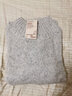 無(wú)印良品 MUJI 女式 含牦牛絨羊毛 寬版毛衣 BAL02A0A 淺灰色 M-L 曬單實(shí)拍圖