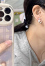 桑瑪圓形花朵銀耳環(huán)小眾氣質(zhì)耳釘時尚耳飾品生日禮物送女朋友 圓形花朵鑲鉆銀耳環(huán) 曬單實拍圖