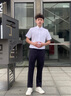 海瀾之家（HLA）短袖襯衫男裝25春夏季新款輕商務(wù)衫及系列吸濕排汗上衣服男士襯衣 漂白01 40 /175推薦68~74kg 曬單實(shí)拍圖