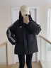韓璐嬌（hanlujiao）黑色羽絨棉服女冬季2025新款韓系寬松學(xué)院風(fēng)百搭連帽加厚棉襖外套 黑色（帽子可拆） M 【建議100-115斤】 曬單實(shí)拍圖