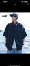 CLOR休閑短袖襯衫男士夏季潮流印花上衣薄款寬松開(kāi)衫外套CS01黑色M 曬單實(shí)拍圖