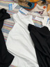 春夏男士雙絲光棉小高領(lǐng)純色修身中領(lǐng)短袖T恤半高領(lǐng)簡(jiǎn)約打底衫潮 白色 XL 推薦125-140斤 曬單實(shí)拍圖