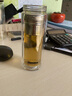 施密特雙層玻璃杯茶水分離泡茶杯便攜小容量過(guò)濾辦公室加厚防燙水杯 風(fēng)閣鋼本色280毫升 曬單實(shí)拍圖