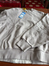 阿迪達斯 （adidas）外套女裝春秋季運動服三葉草針織圓領(lǐng)衛(wèi)衣套頭衫IC8131 IC8131淺奶茶色 國際尺碼 S 曬單實拍圖