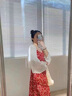 入秋謠法式小坎肩冰絲針織防曬開衫女薄款披肩夏季配吊帶裙外搭上衣罩衫 白色 均碼 曬單實(shí)拍圖