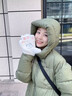 檸月靜苼卡通可愛(ài)熊掌貓爪毛絨手套女冬掛脖學(xué)生加絨加厚防風(fēng)防寒騎行手套 粉熊 曬單實(shí)拍圖