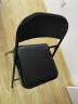 格田彩办公椅折叠椅子电脑椅靠背凳子简易餐椅户外座椅休闲椅培训会议椅 黑色皮革 实拍图