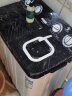 志高（CHIGO）半自动波轮洗衣机大容量 宿舍租房家用商用双桶双缸 脱水甩干机 强劲动力洗大件XPB92-8168S黑色 实拍图