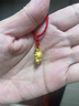 中國黃金（CHINA GOLD）黃金吊墜女十二生肖吊墜3D硬金情侶足金掛墜送女友送老婆生日禮物 勤奮牛 約1.1g 曬單實(shí)拍圖