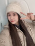 斯普琳帽子冬季女新款加厚保暖毛線(xiàn)帽女大頭圍針織帽冬天冷帽護耳防寒帽 粉色 曬單實(shí)拍圖