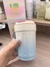 CTRLEND陶瓷內膽保溫杯咖啡杯2024新款女生杯子小巧便攜隨行杯車(chē)載隨手 陶瓷內膽【漸變藍380ml】含提繩 曬單實(shí)拍圖