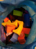 QZMEDU 108粒大颗粒积木玩具马卡龙木质拼插男女孩儿童桶装早教玩具生日礼物 实拍图