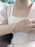 傾愛999足銀手鐲女Lucky幸運手環(huán)高級感手飾實心鐲子送女友七夕禮物 足銀手鐲女-免費刻字寫賀卡 曬單實拍圖