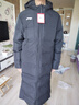 李寧 棉服男冬季長(cháng)款加厚保暖過(guò)膝防風(fēng)連帽外套羽絨服 黑色（棉服） 2XL 曬單實(shí)拍圖